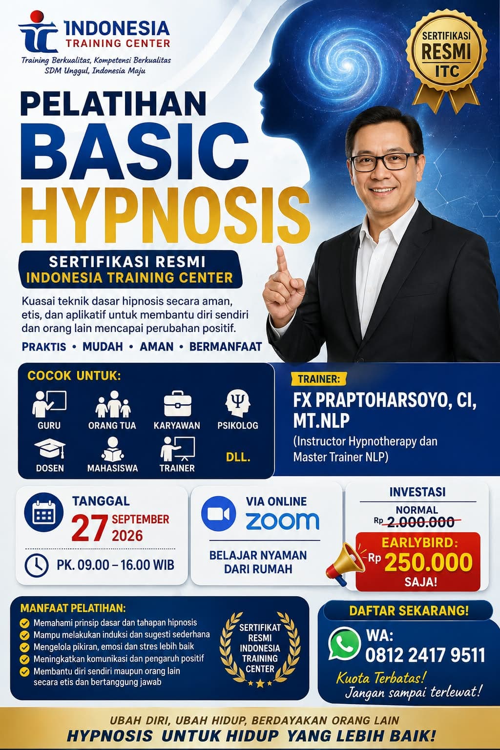 Pelatihan Basic Hypnosis